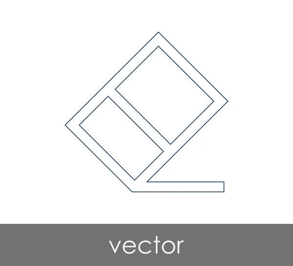 Het Pictogram Van Het Briefpapier Van Gum Vectorillustratie — Stockvector