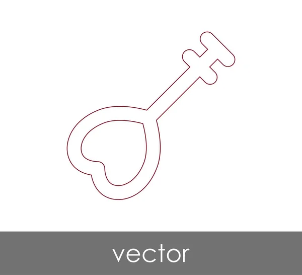 Icono Clave Concepto Seguridad Ilustración Vectorial — Vector de stock