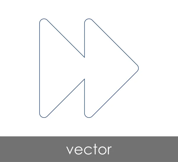 Hurtigt fremad ikon – Stock-vektor