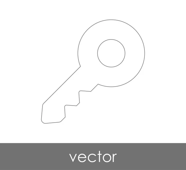 Icono Clave Concepto Seguridad Ilustración Vectorial — Vector de stock