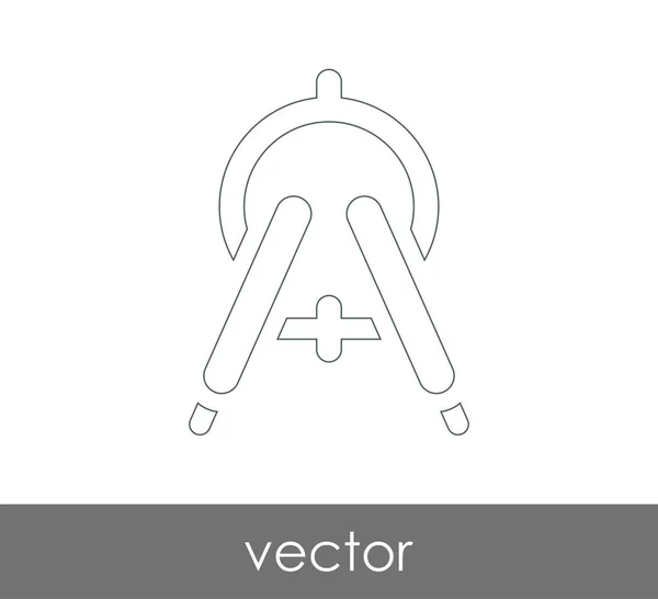 Desenho ícone bússola —  Vetores de Stock