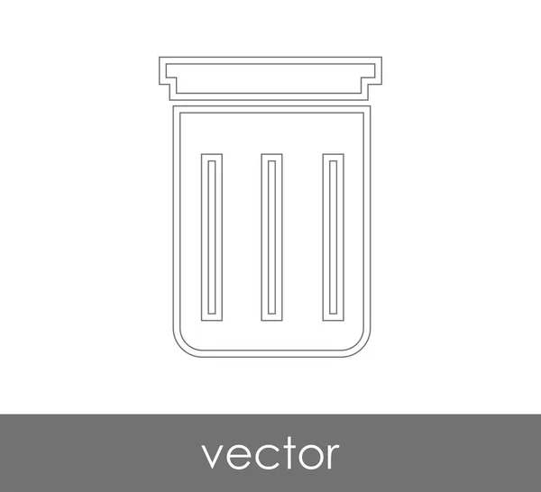 Mülleimer-Symbol — Stockvektor