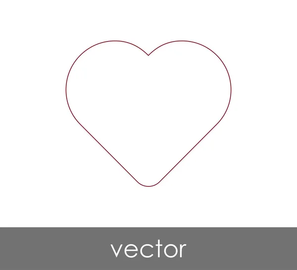 Icône web coeur — Image vectorielle