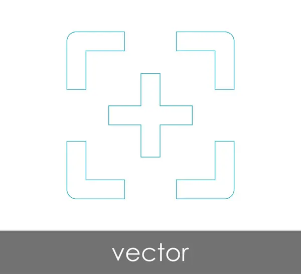 Ícone foco da câmera — Vetor de Stock