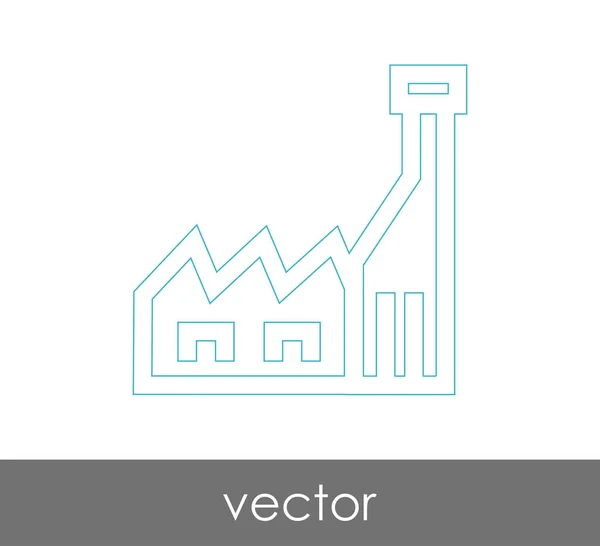 Ícone Fábrica Industrial Ilustração Vetorial — Vetor de Stock