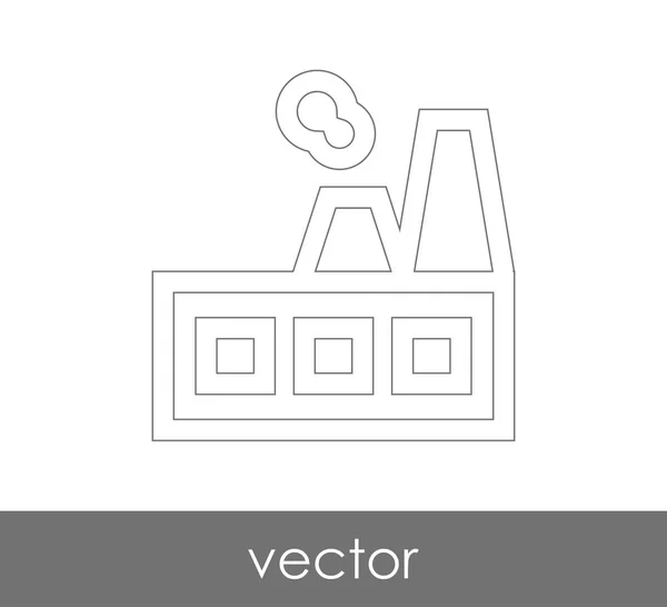 Ícone Fábrica Industrial Ilustração Vetorial — Vetor de Stock