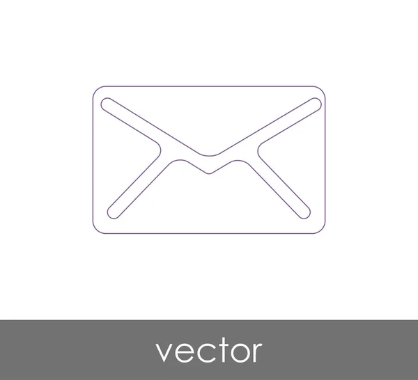 Vectorillustratie Het Pictogram Van Envelop Teken — Stockvector