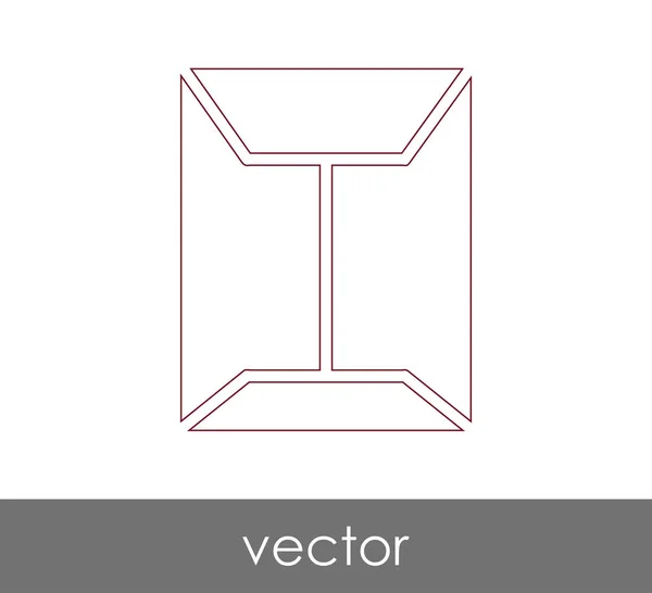 Vektorillustration Kuvertikonen Sign — Stock vektor