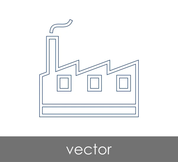 Ícone Fábrica Industrial Ilustração Vetorial —  Vetores de Stock