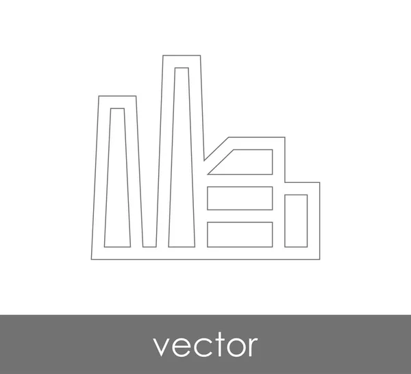 Ícone Fábrica Industrial Ilustração Vetorial — Vetor de Stock