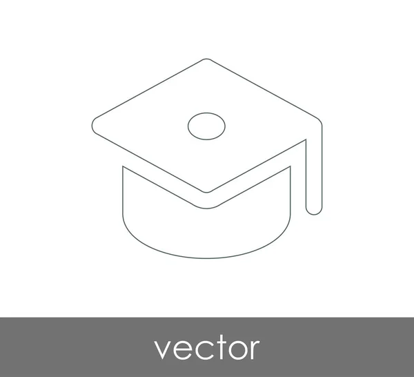 Векторная Иллюстрация Иконки Выпускного Колпачка — стоковый вектор