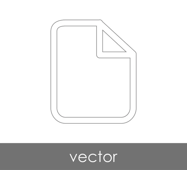 Pictogram Van Het Document Voor Webdesign Applicaties — Stockvector