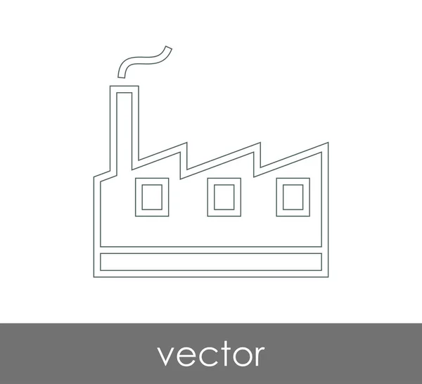 Ícone Fábrica Industrial Ilustração Vetorial —  Vetores de Stock