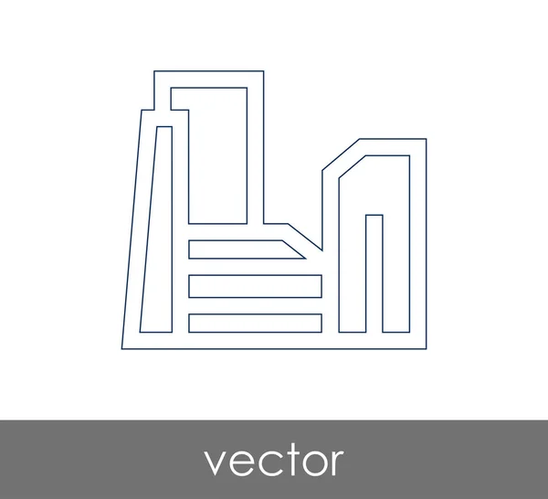 Icono Fábrica Industrial Ilustración Vectores — Vector de stock