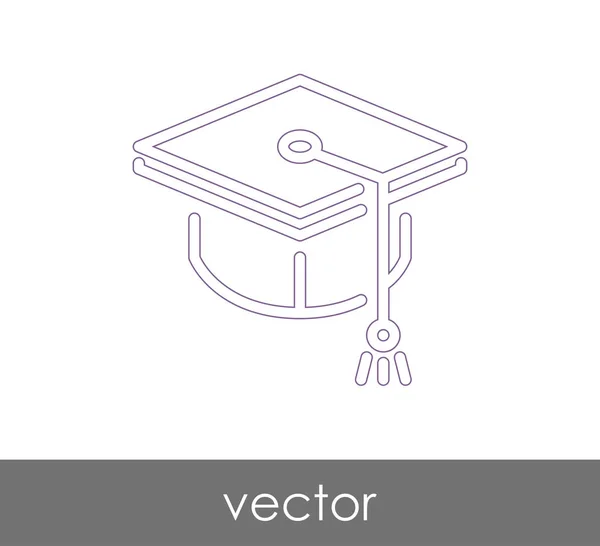 Graduation cap icon — Stock Vector