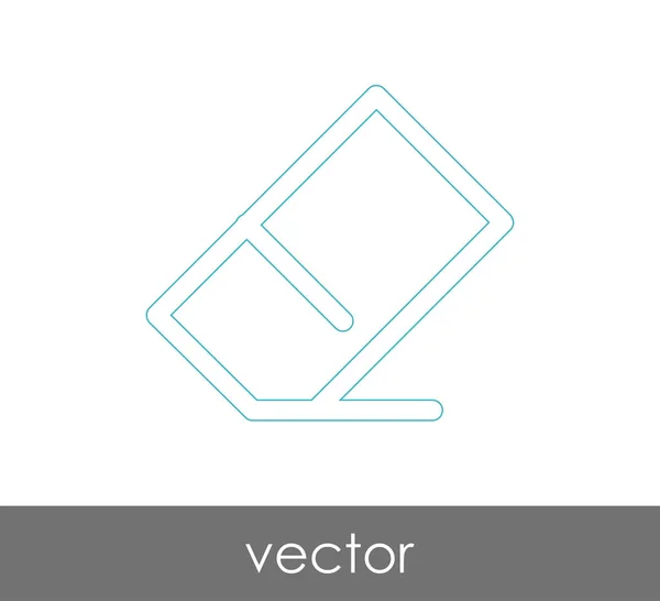 Radiergummi Briefpapier Symbol Vektorillustration — Stockvektor