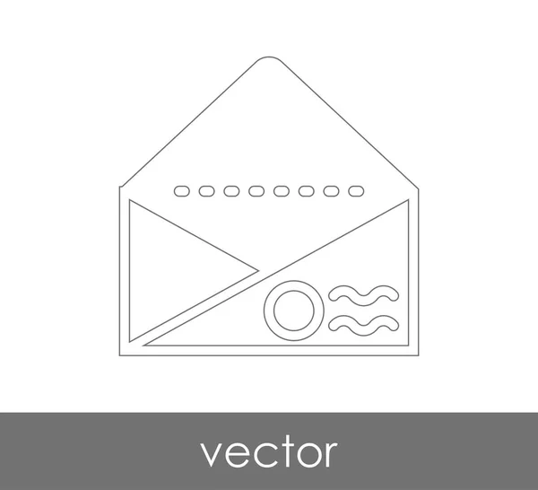 Vektorové Ilustrace Ikony Obálky Znamení — Stockový vektor