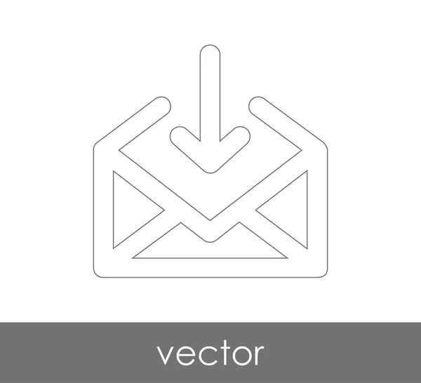 Icono de correo electrónico ingresos — Vector de stock