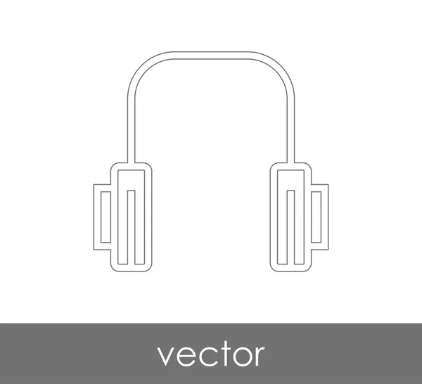 Headphones ícone web — Vetor de Stock