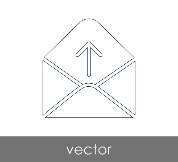 Illustrazione Vettoriale Icona Della Busta Segno — Vettoriale Stock