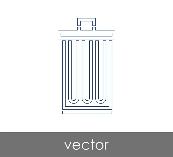 Garbage bin icon — Stock Vector