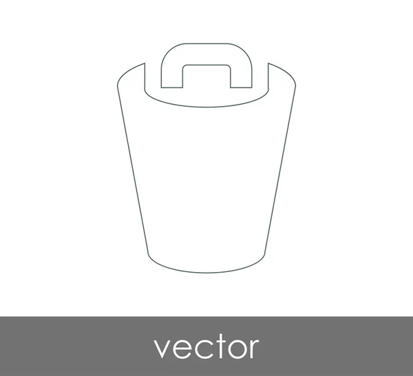 Icono cubo de basura — Vector de stock