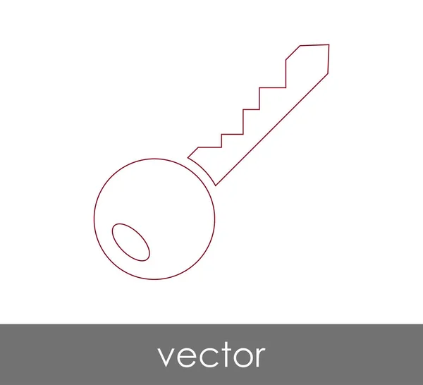 Icona Chiave Concetto Sicurezza Illustrazione Vettoriale — Vettoriale Stock