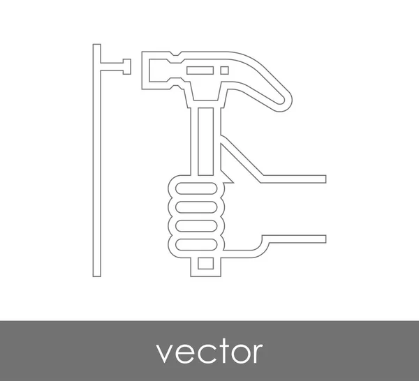 Icona web martello — Vettoriale Stock