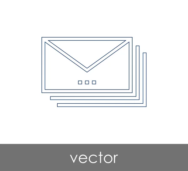 Ilustración Vectorial Icono Sobre Signo — Vector de stock