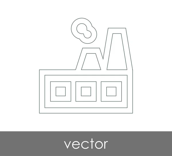 Ícone Fábrica Industrial Ilustração Vetorial — Vetor de Stock