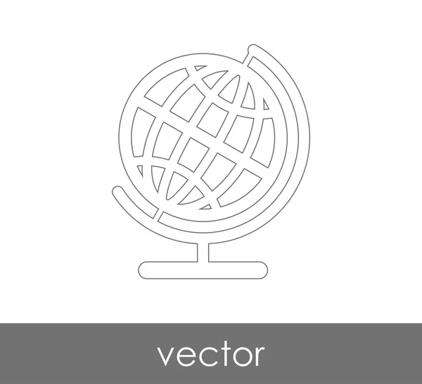 Vektorabbildung Globus Symbol Zeichen — Stockvektor