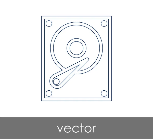 Hard disk icon — Stock Vector