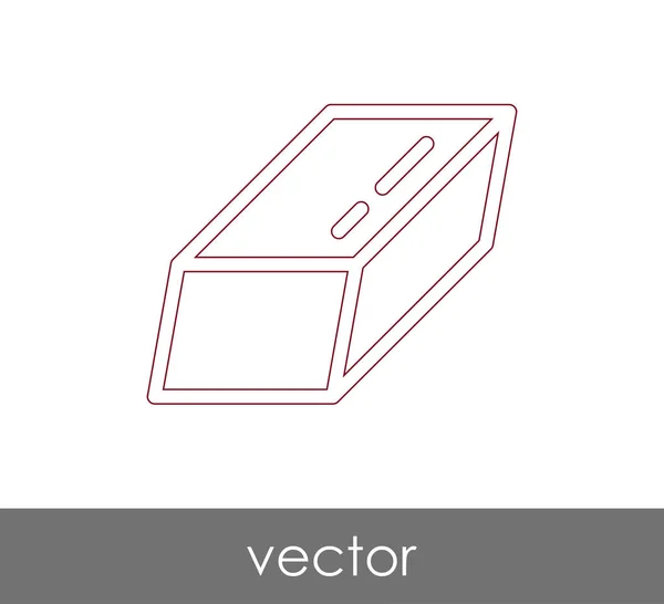 Radiergummi Briefpapier Symbol Vektorillustration — Stockvektor