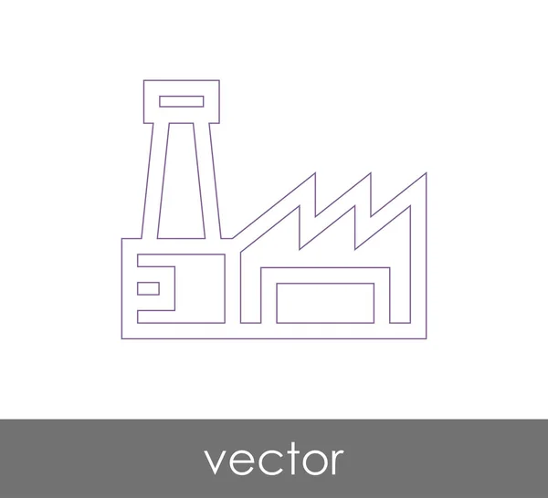 Fabrik Ikone Industrie Vektorillustration — Stockvektor