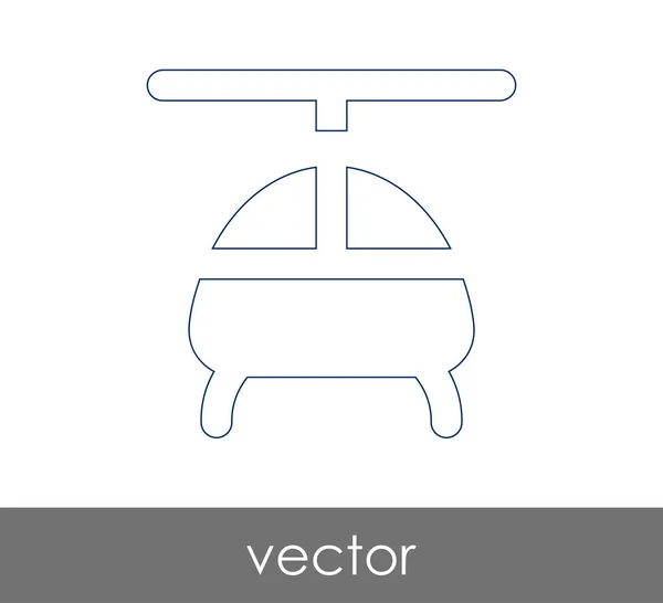 Icono web helicóptero — Vector de stock