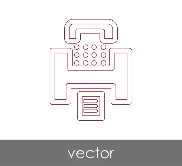 Ícone da máquina de fax — Vetor de Stock