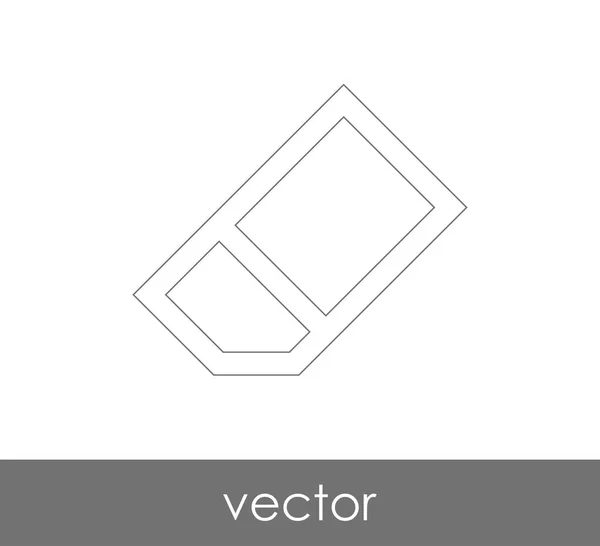 Gomme Icône Papeterie Illustration Vectorielle — Image vectorielle