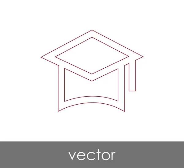Значок выпускной шапки — стоковый вектор