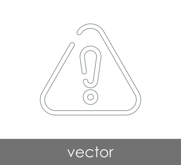 Ícone Ponto Exclamação Ilustração Vetorial — Vetor de Stock