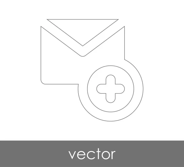 Toevoegen van e-mailpictogram — Stockvector