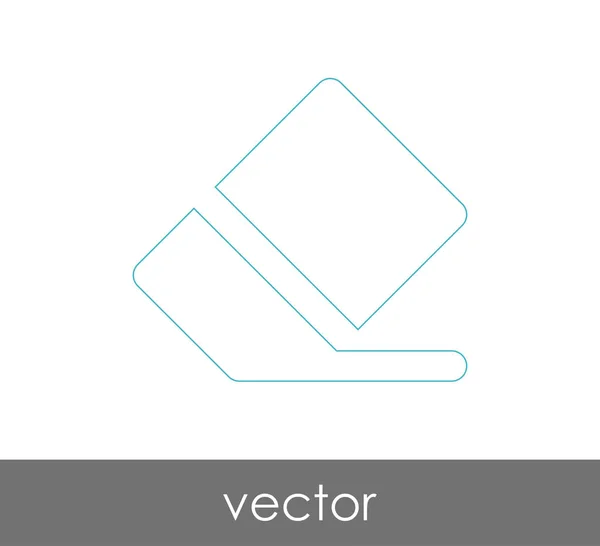 Radiergummi Briefpapier Symbol Vektorillustration — Stockvektor