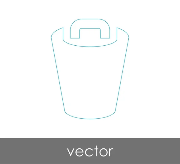 Icono cubo de basura — Vector de stock