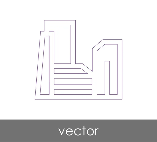 Icono Fábrica Industrial Ilustración Vectores — Vector de stock