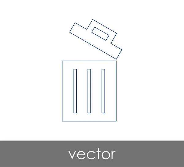 Значок мусорного бака — стоковый вектор