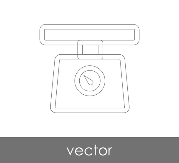 Élelmiszer skála ikon — Stock Vector