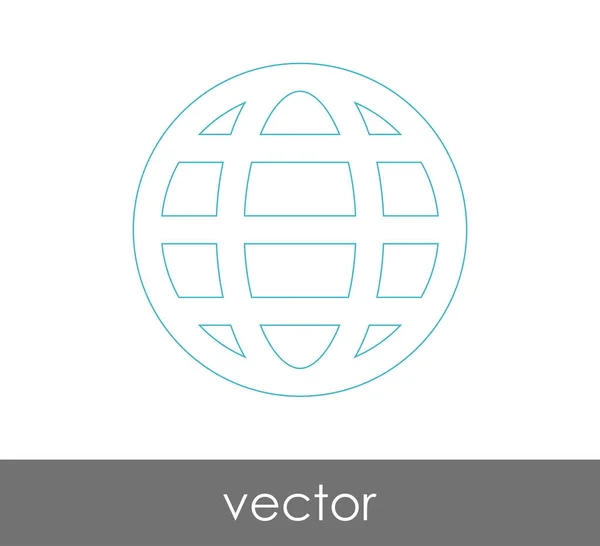 Illustrazione Vettoriale Icona Del Globo Segno — Vettoriale Stock