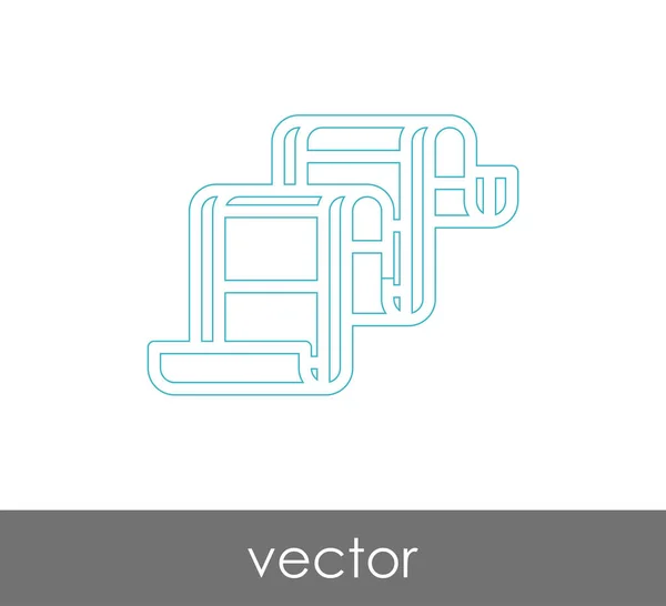 Icono Película Para Diseño Web Aplicaciones — Vector de stock