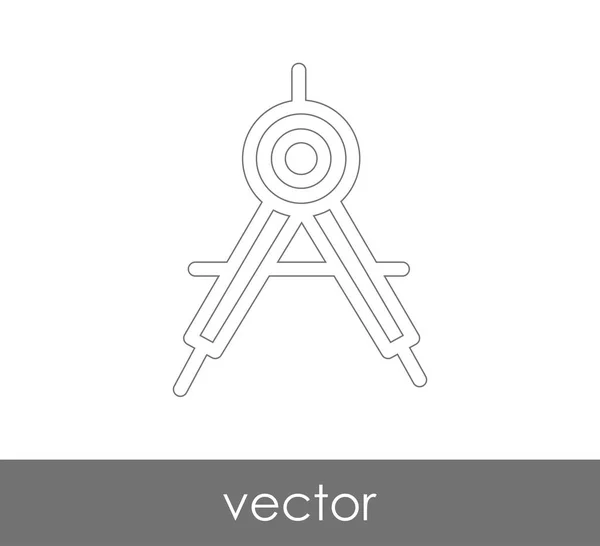 Tekening kompas pictogram — Stockvector