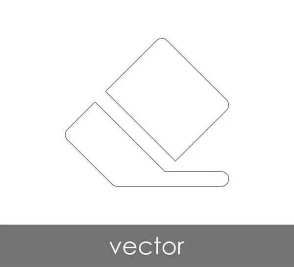Borrador Icono Papelería Ilustración Vectores — Vector de stock