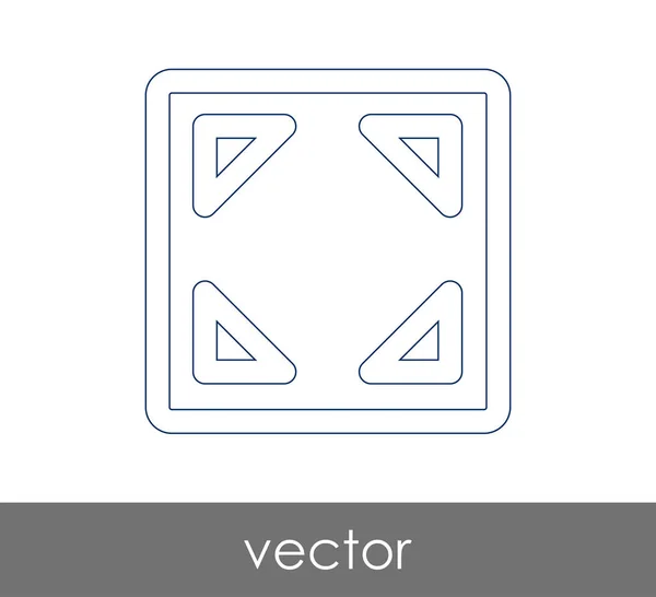 Expand Icon Design Vector Illustration — Stock Vector